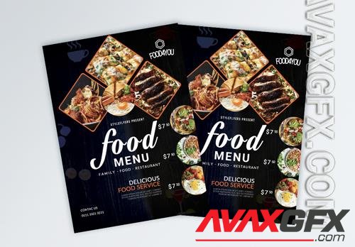 Attractive Food Menu Flyer Template