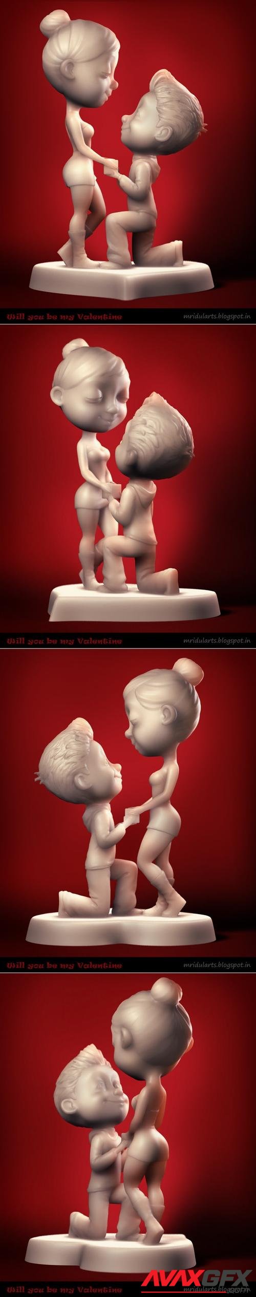 love Will You Be My Valentine – 3D Printable STL