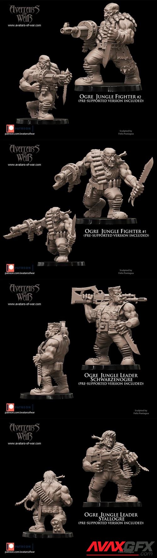 Ogre Jungle Fighters – 3D Printable STL