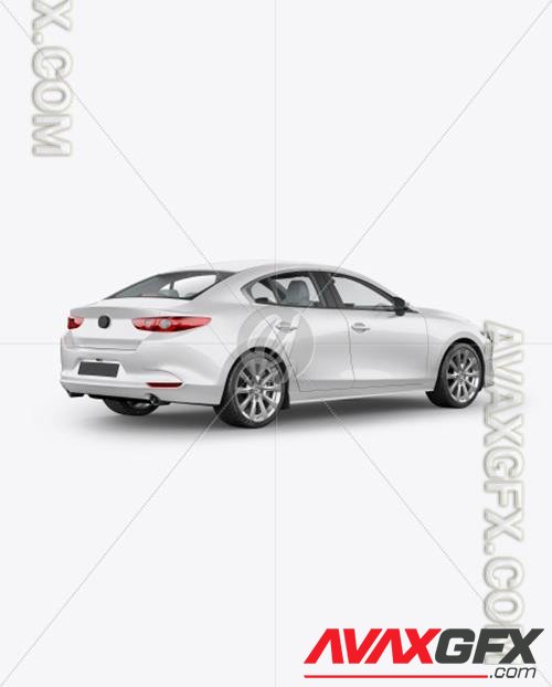 Sedan Mockup - Back Half Side View 48529 TIF