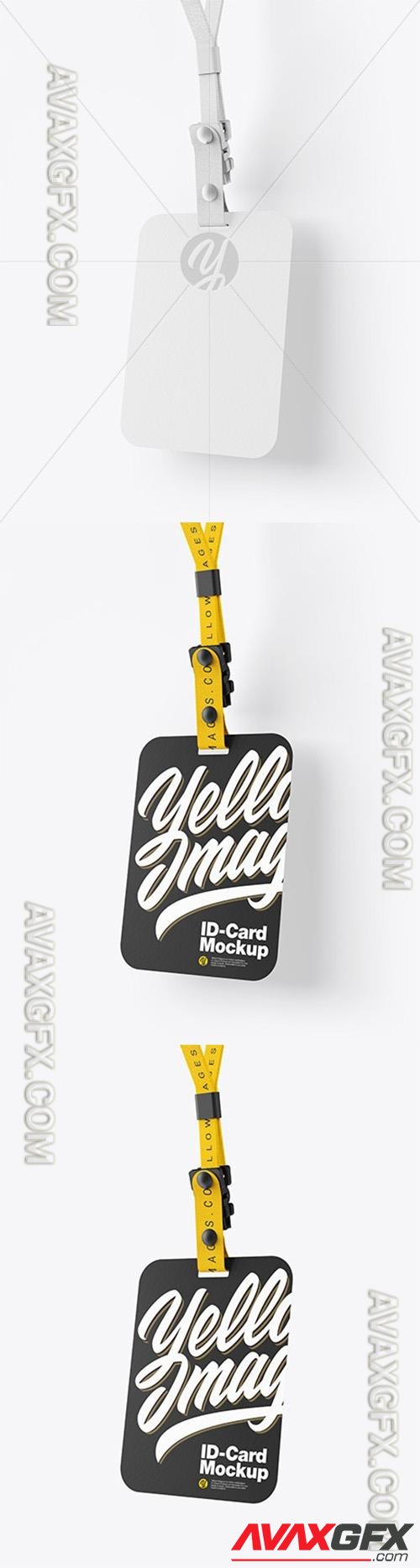 Lanyard w/ Paper ID Card Mockup - Side View 74877 TIF