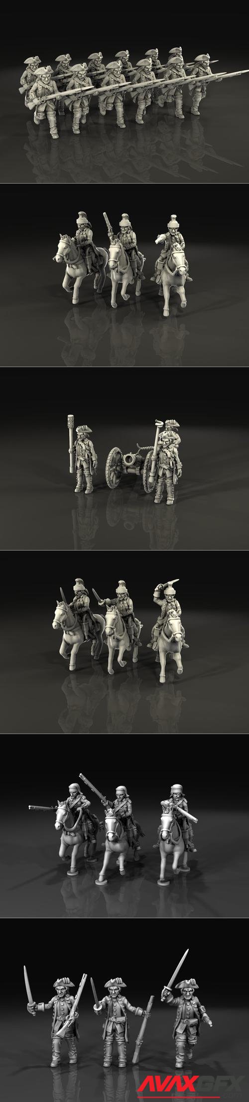 7 Years War French army – 3D Printable STL