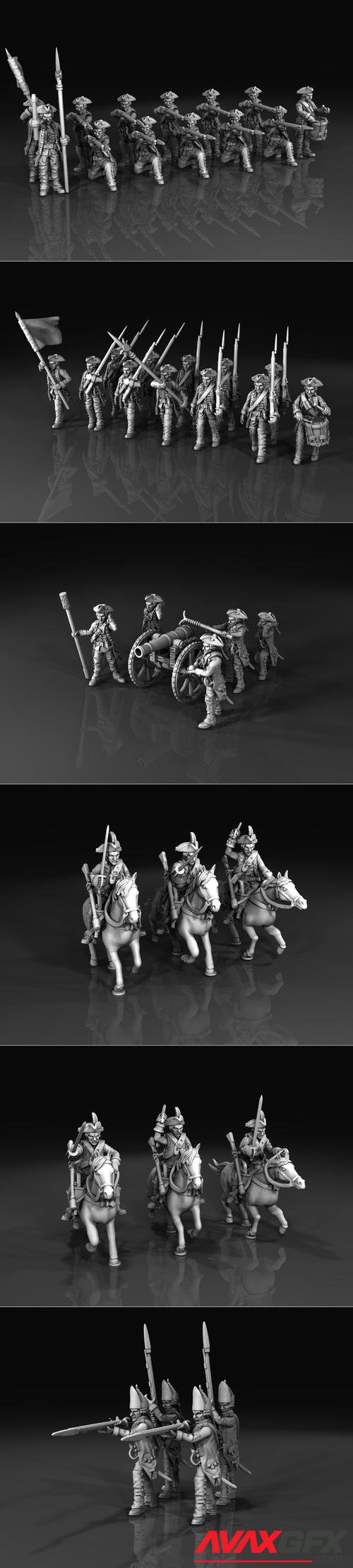 7 Years War Russian army – 3D Printable STL