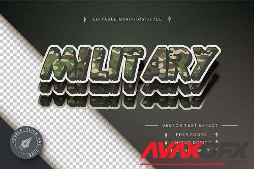 Military - Editable Text Effect - 7057894