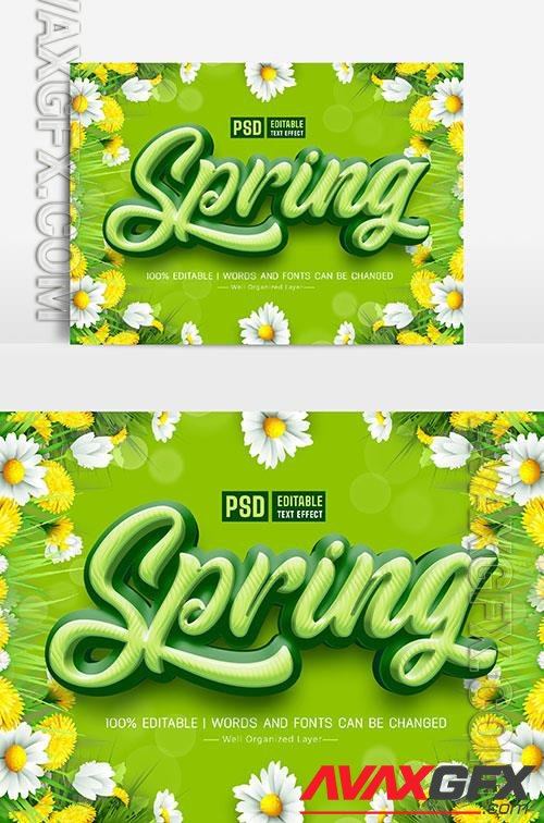 Beautiful Spring Text Effect With Flowers