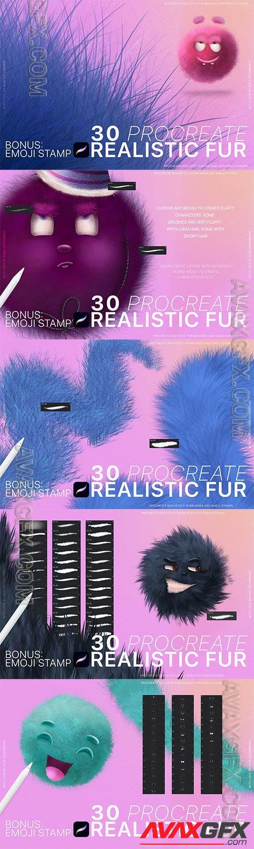 Procreate Realistic Fur & Emoji FVCRSF2