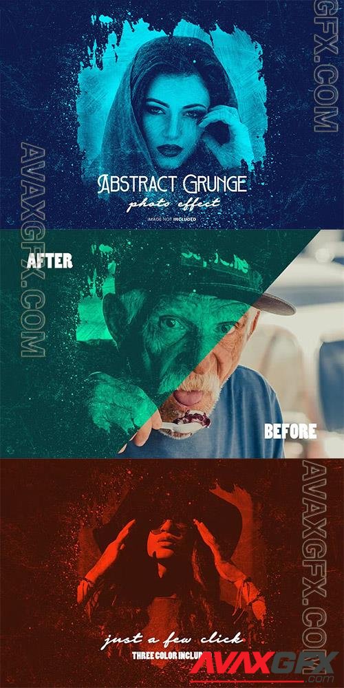 Abstract grunge photo effect