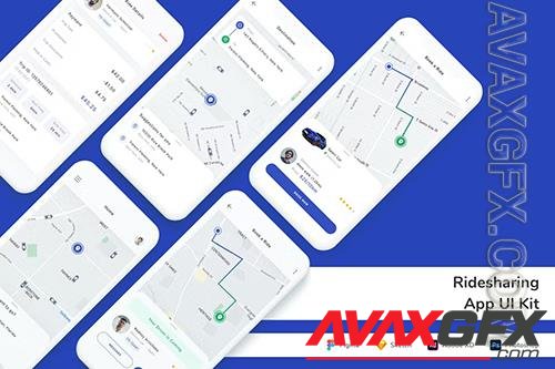 Ridesharing App UI Kit UJNCRTN