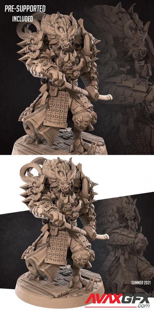 Ryuma, the Cursed Dragoniborn – 3D Printable STL