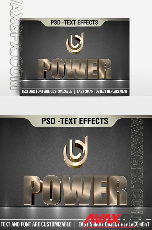 Text effect Power text 3D correction