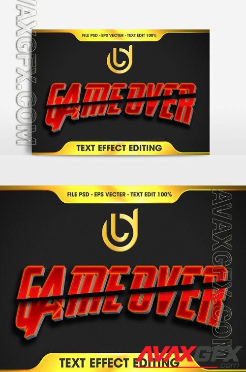 Text gameover effects 3D Edit