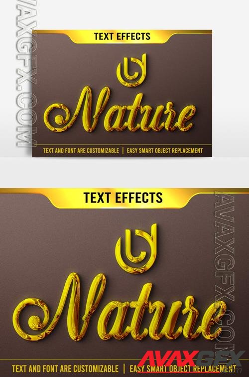 Text effect nature text 3d correction