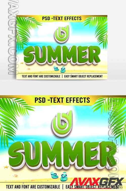 Summer text effects Text 3D correction