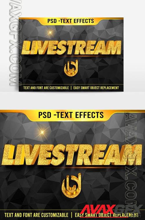 Live effect Livestream Text 3D