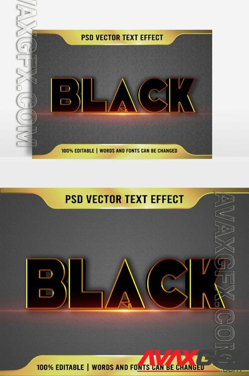 Beautiful black text effect Text 3D Effect Edit