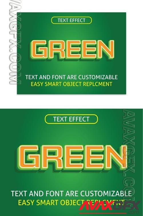 Text Effect Illustrator Style Effect Vector