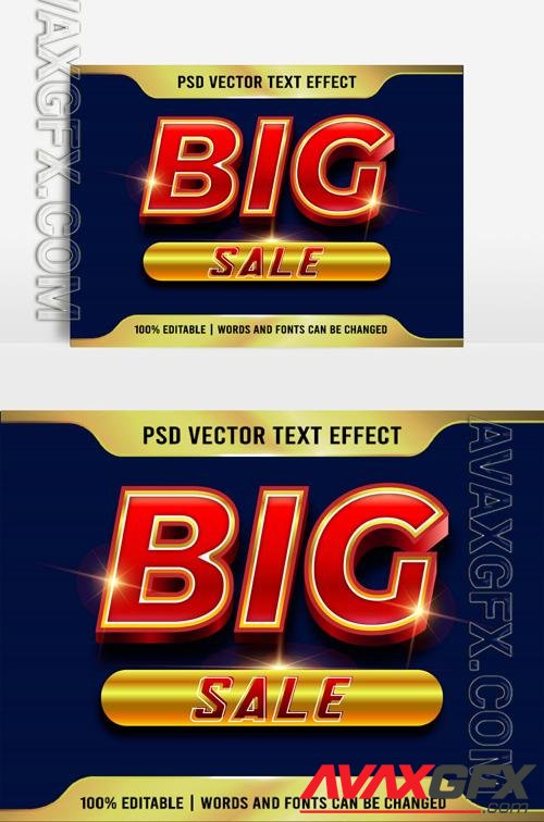 Big Sale Text Effects Beautiful 3D Effect