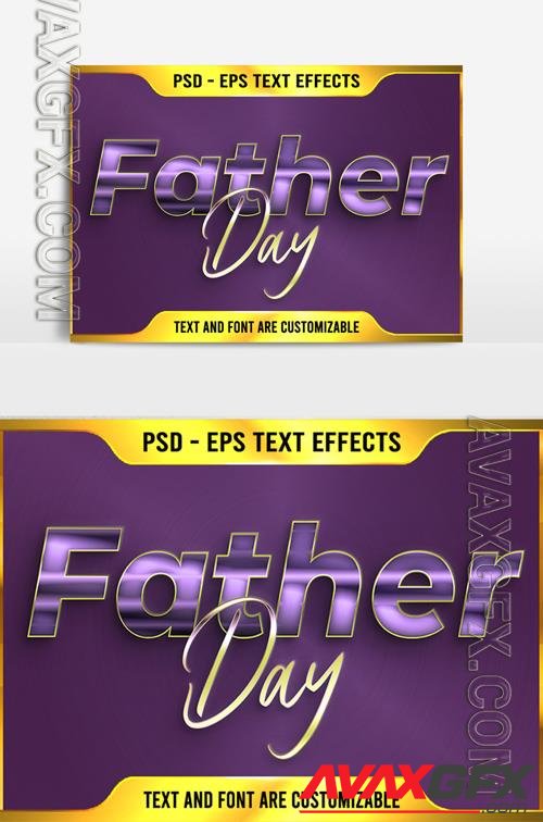 Father text effects beautiful 3D Effect in vector