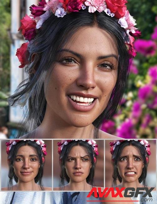 Mexican Girl Expressions for Genesis 8.1 Female and Rosa Maria 8.1