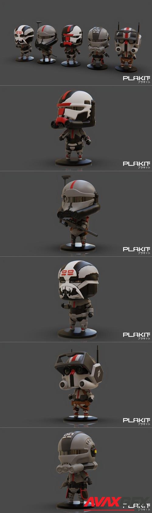 PlaKit StarWars Bad Batch – 3D Printable STL