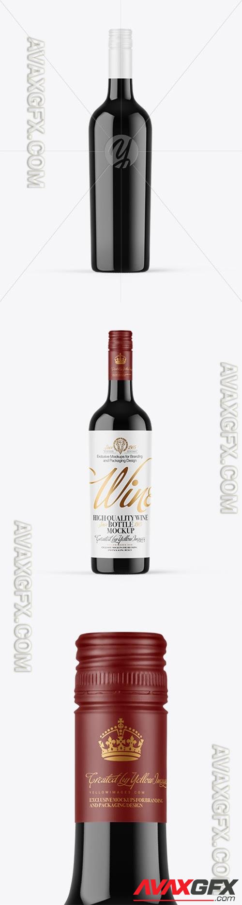 Dark Glass Wine Bottle Mockup 97167 TIF