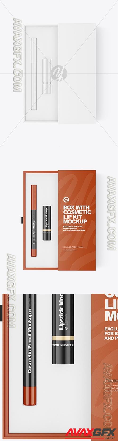 Box with Cosmetic Lip Kit Mockup 95514 TIF