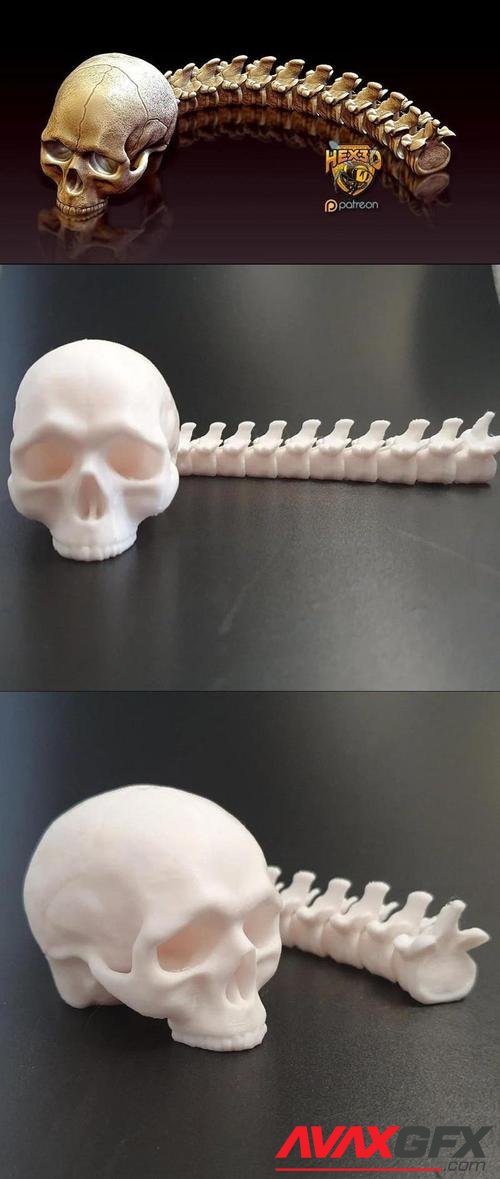 Articulated Predator Skull Trophy – 3D Printable STL