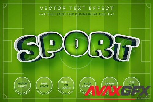 Sport Football Editable Text Effect - 7059609