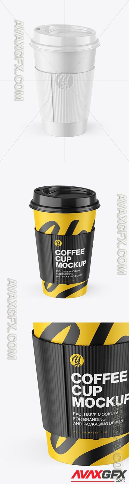 Matte Coffee Cup With Holder Mockup 94333 TIF