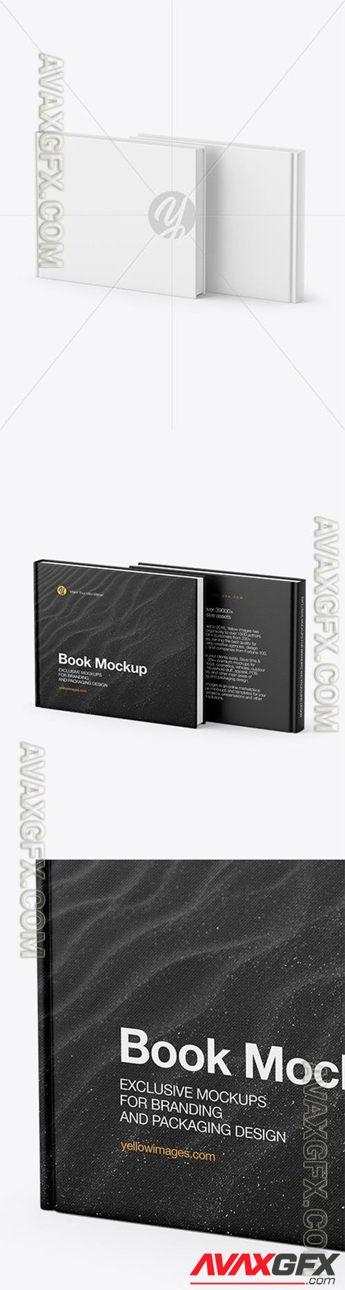 Hardcover Books with Textured Cover Mockup 94150 TIF