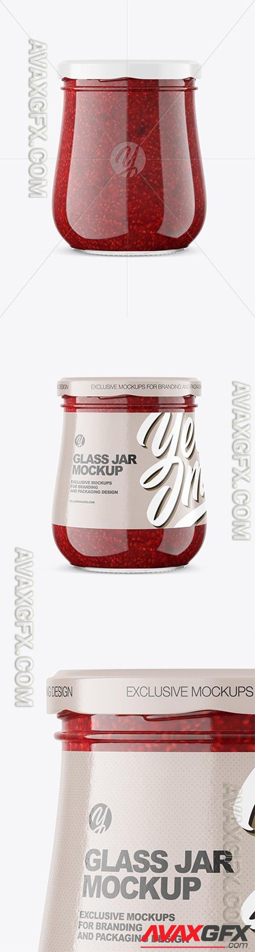500ml Raspberry Jam Jar Mockup 94184 TIF