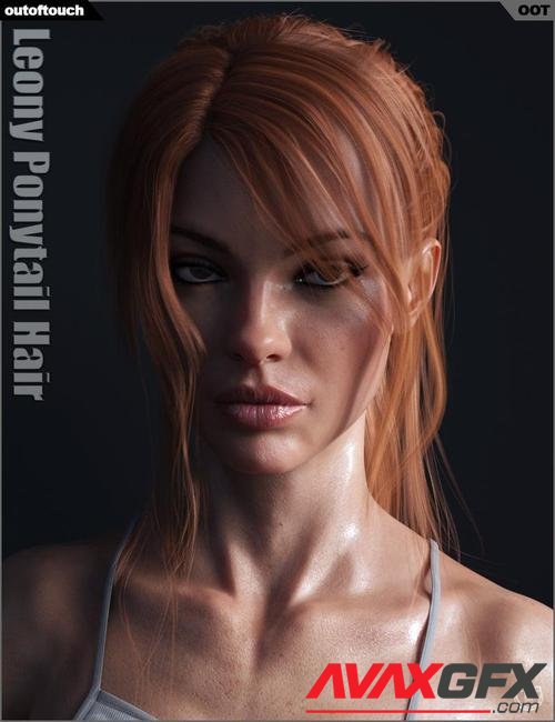 Leony Wet and Dry Ponytail Hair for Genesis 3 and 8 Female(s)