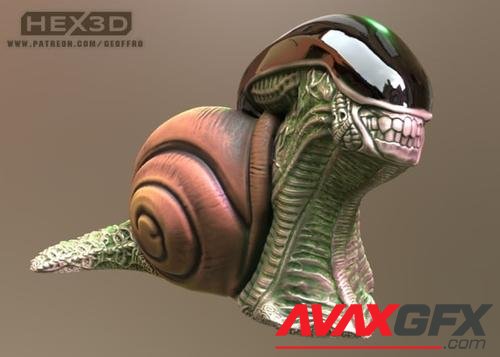 Alien Snail – 3D Printable STL