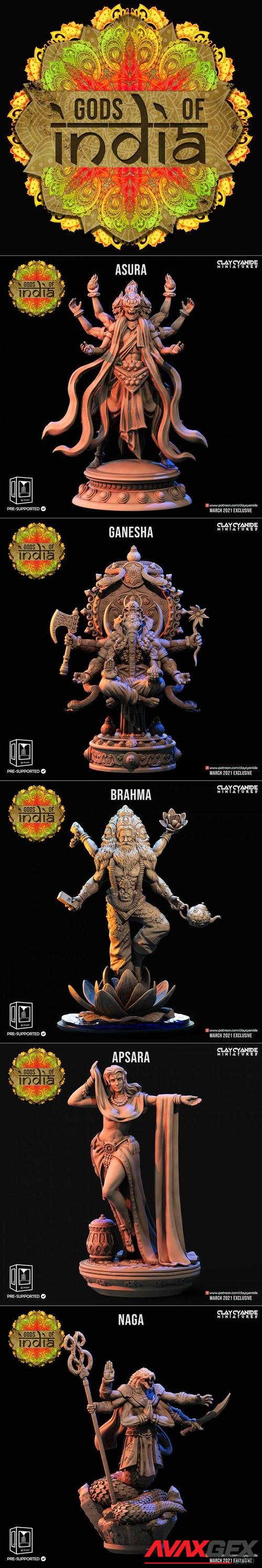 Clay Cyanide Miniatures - Gods of India – 3D Printable STL