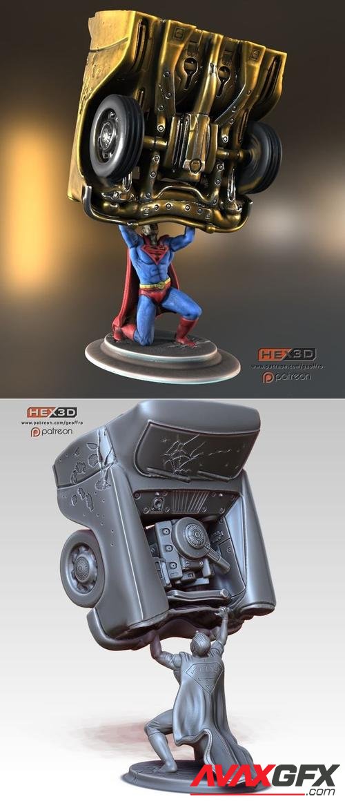 Superman Car Lift – 3D Printable STL