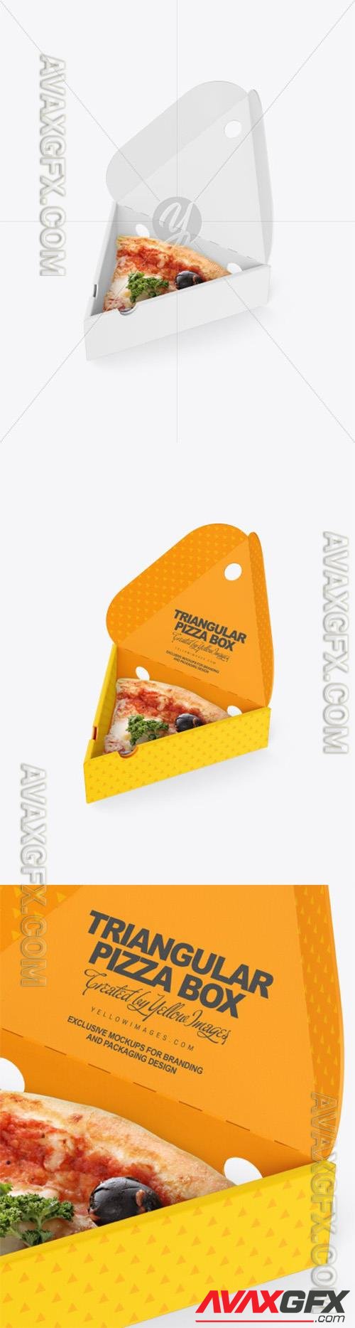 Paper Triangular Box with Pizza Mockup 91377 TIF