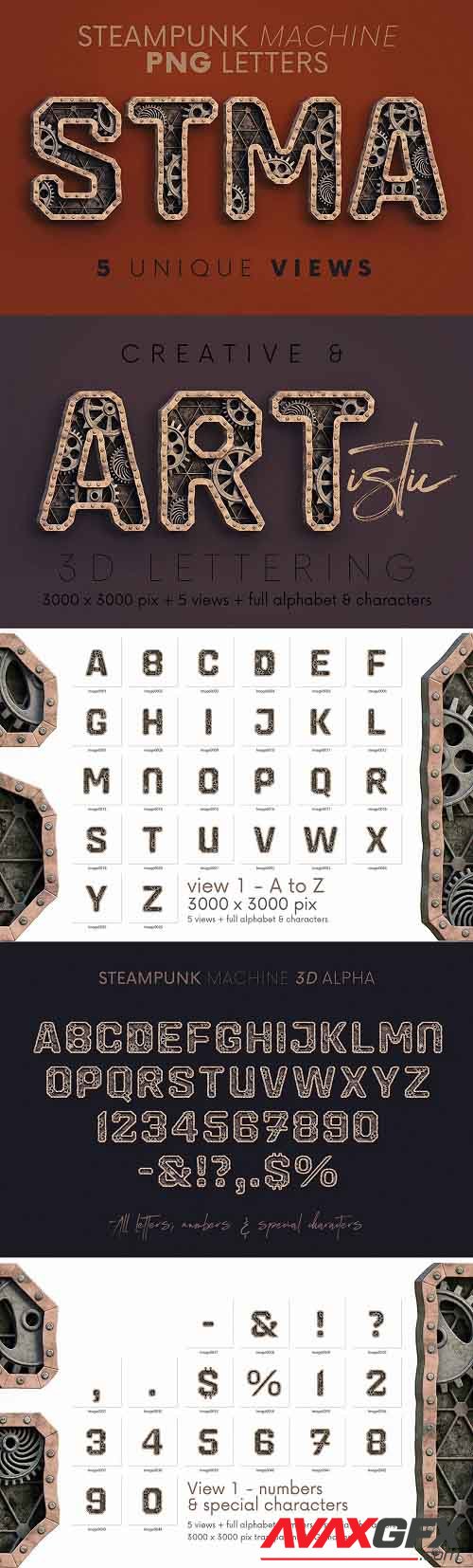 Steampunk Machine - 3D Lettering - 7050440