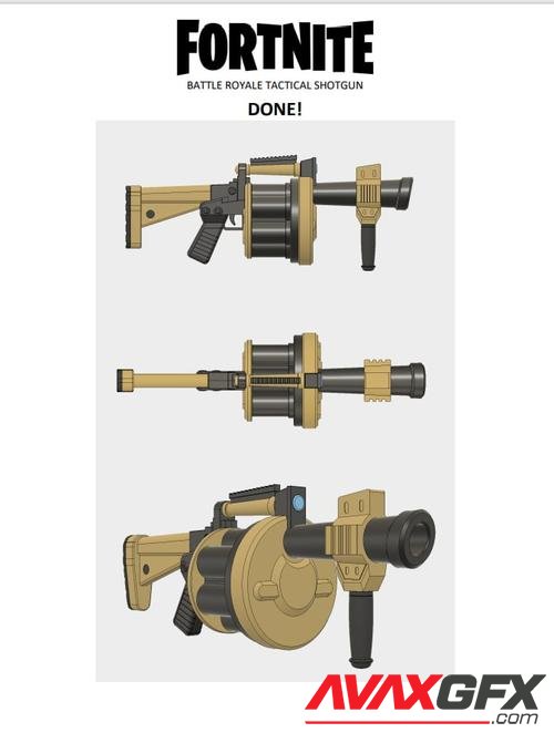 Fortnite Grenade Launcher – 3D Printable STL