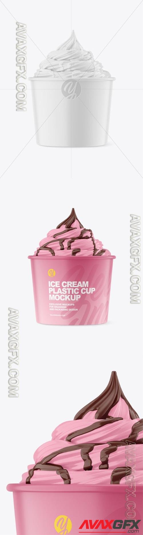 Ice Cream Matte Cup Topping Mockup 86959