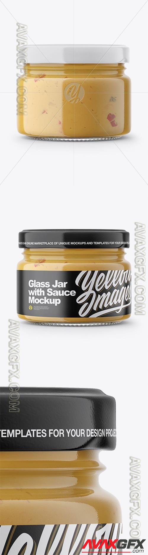 Glass Jar with Sauce Mockup 57710 TIF