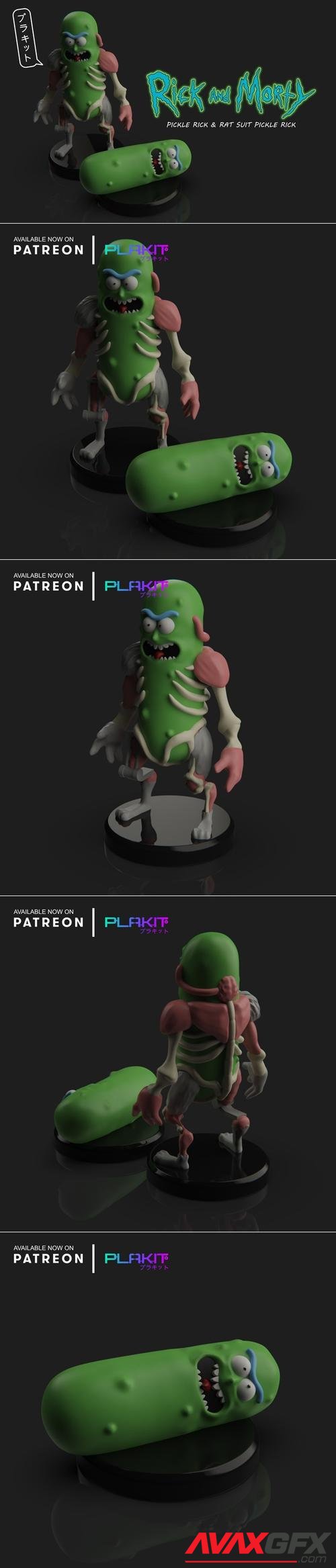 PlaKit PickleRick – 3D Printable STL