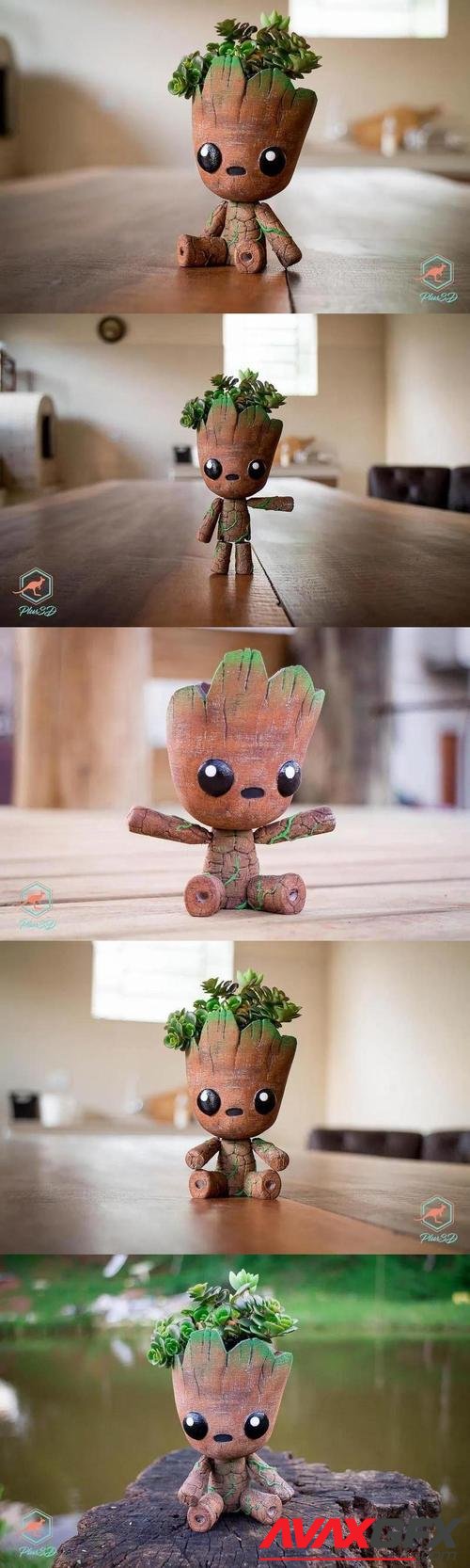 Groot the articulated Planter – 3D Printable STL