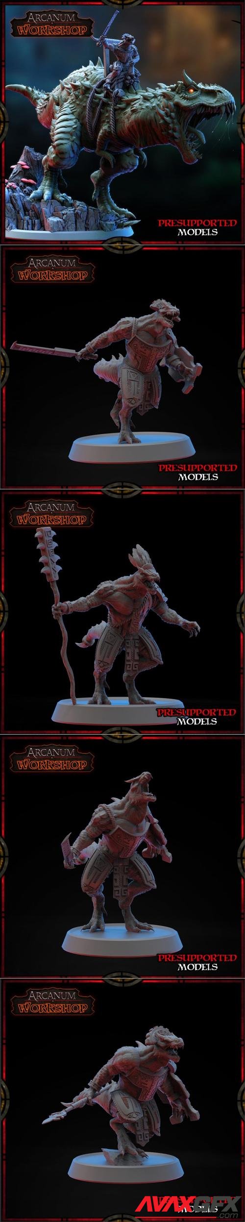 Arcanum Workshop Lizard men March 2022 – 3D Printable STL