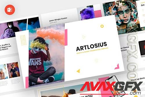 Artlosius - Grafitti Popart Powerpoint, Keynote and Google Slides Template