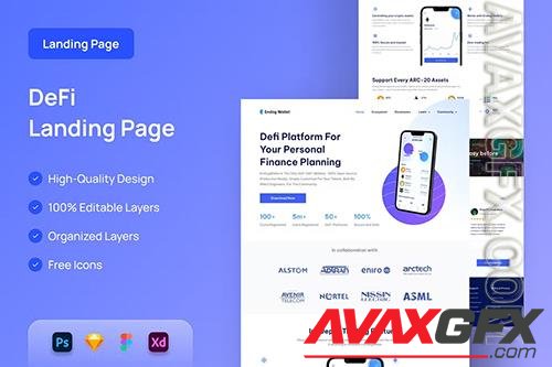 DeFi Landing Page - UI Design CPABEFG