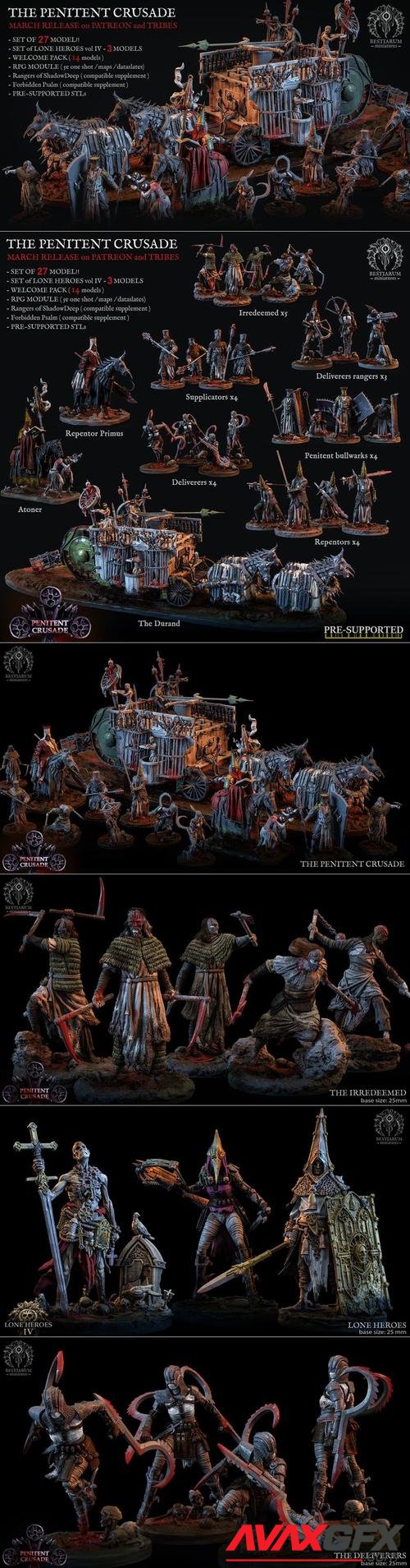 Bestiarum Miniatures - The Penitent Crusade March 2022 – 3D Printable STL