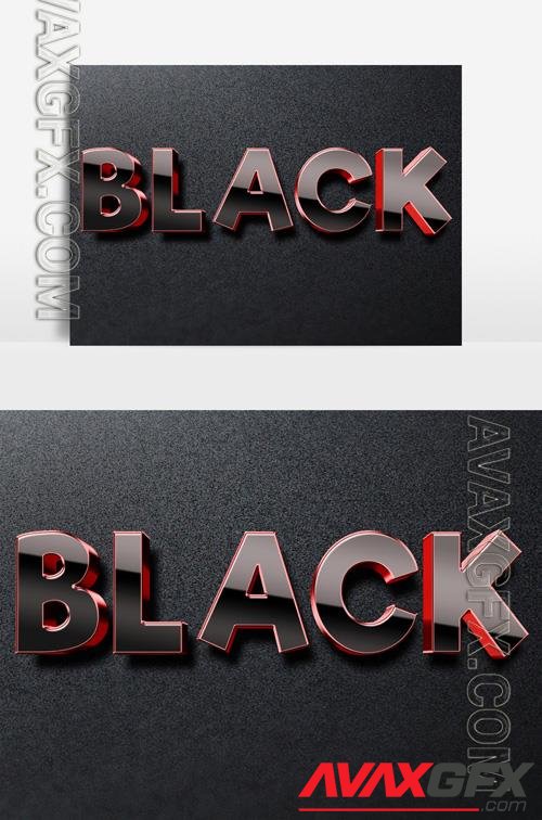 Psd Text 3D very beautiful Black