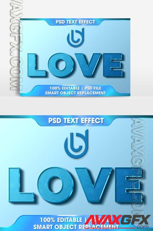 Psd Letter word effect text 3D Love