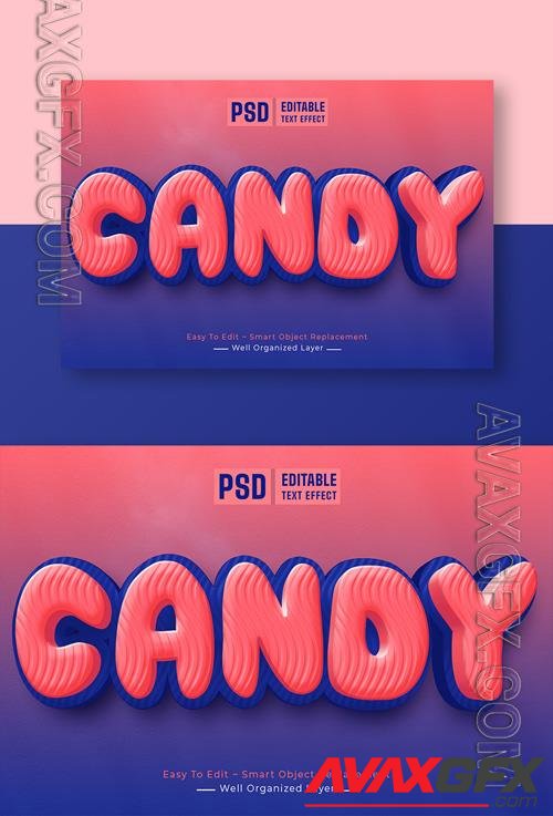 Psd Candy 3d editable text style effect