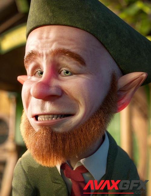 Leprechaun Beard and Brows for Genesis 8.1 Males